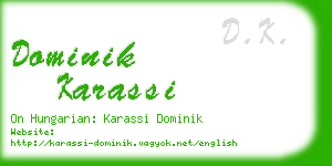 dominik karassi business card